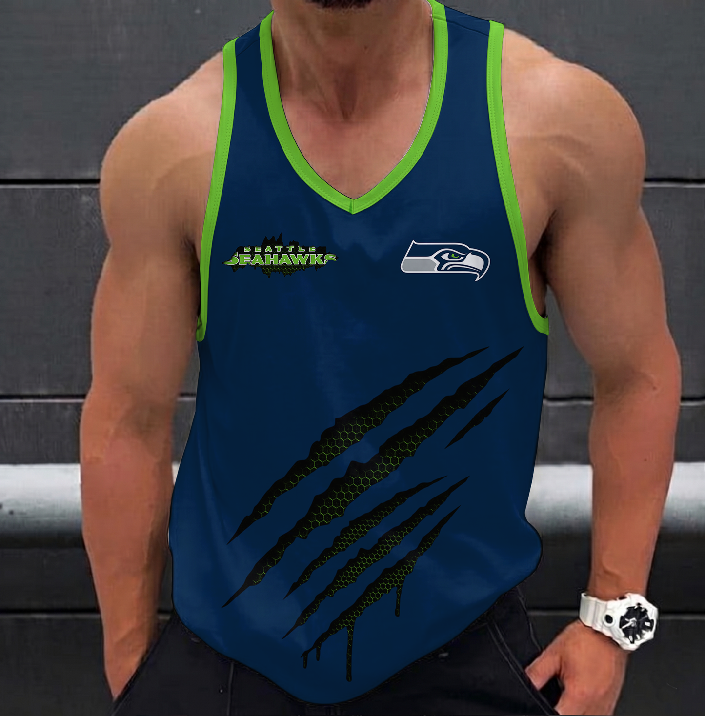 SPECIAL EDITION - NEW CUSTOMIZED NFL06 SSH SEATTLE SEAHAWKS UNISEX TANK TOP