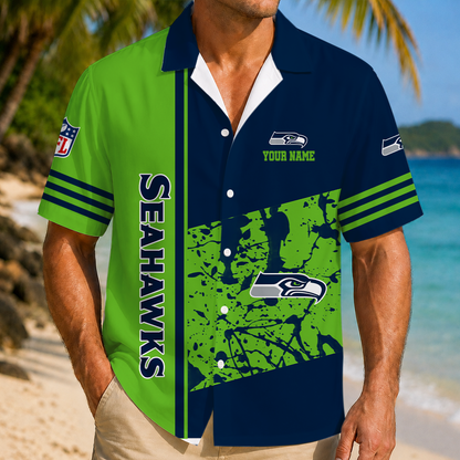 LIMITED EDITION - NEW CUSTOMIZED NFL06 SSH SEATTLE SEAHAWKS UNISEX HAWAIIAN SHIRT