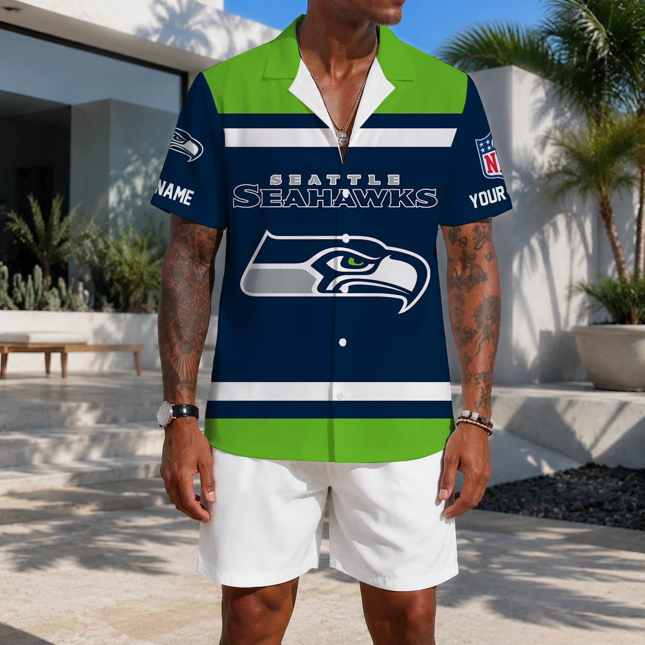 EXCLUSIVE EDITION - NEW CUSTOMIZED NFL06 SSH SEATTLE SEAHAWKS UNISEX HAWAIIAN SHIRT