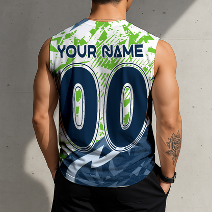 LIMITED EDITION - NEW CUSTOMIZED NFL06 SSH SEATTLE SEAHAWKS MEN'S GYM SHIRT
