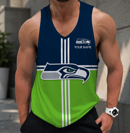 EXCLUSIVE EDITION - NEW CUSTOMIZED NFL06 SSH SEATTLE SEAHAWKS TANK TOP