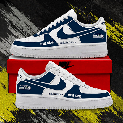 LIMITED EDITION - NEW CUSTOMIZED NFL06 SSH SEATTLE SEAHAWKS AF1 SHOES