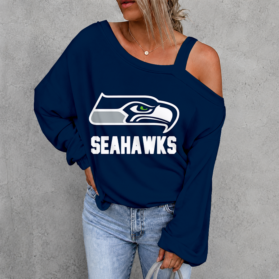 [SPECIAL OFFER] NEW CUSTOMIZED NFL06 SSH SEATTLE SEAHAWKS DROP SHOULDER SWEATSHIRT