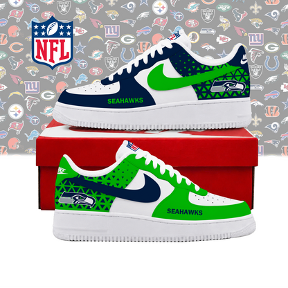 LIMITED EDITION - NEW CUSTOMIZED NFL06 SSH SEATTLE SEAHAWKS AF1 SHOES