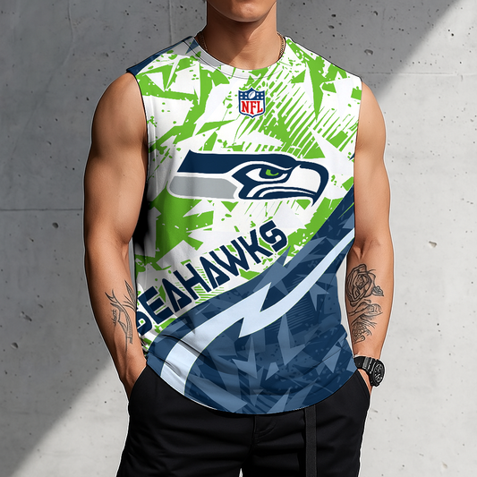 LIMITED EDITION - NEW CUSTOMIZED NFL06 SSH SEATTLE SEAHAWKS MEN'S GYM SHIRT