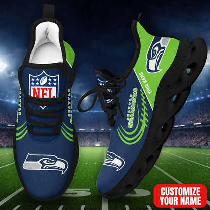 LIMITED EDITION - NEW CUSTOMIZED NFL06 SSH SE SEAHAWKS PREMIUM CLUNKY SNEAKERS