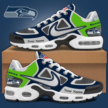 LIMITED EDITION - NEW CUSTOMIZED NFL06 SSH SEATTLE SEAHAWKS UNISEX AIR MAX PLUS SNEAKERS