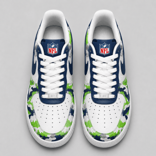 [SPECIAL OFFER] NEW CUSTOMIZED NFL06 SSH SEATTLE SEAHAWKS AF1 SHOES