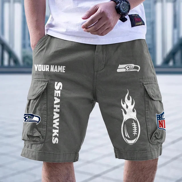 [SPECIAL OFFER] NEW CUSTOMIZED NFL06 SSH SEATTLE SEAHAWKS CARGO SHORTS
