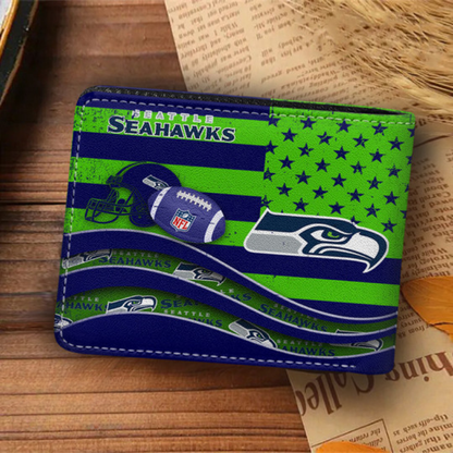 [SPECIAL OFFER] NEW CUSTOMIZED NFL06 SSH SEATTLE SEAHAWKS LEATHER WALLET