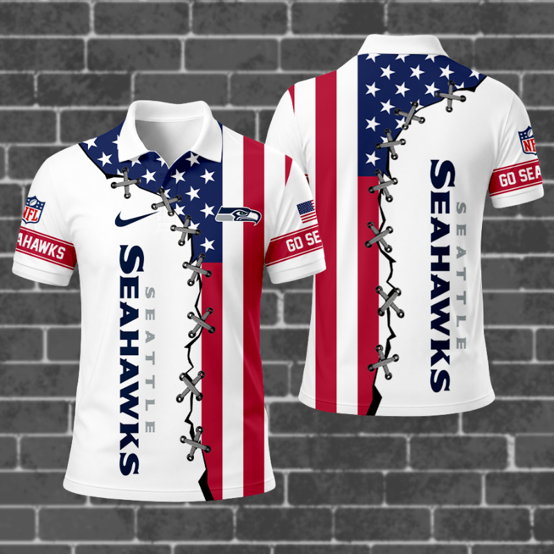 [SPECIAL OFFER] NEW CUSTOMIZED NFL06 SSH SEATTLE SEAHAWKS POLO SHIRT