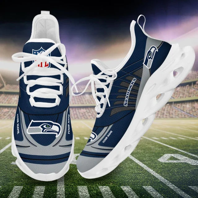 LIMITED EDITION - NEW CUSTOMIZED NFL06 SSH SEATTLE SEAHAWKS UNISEX MAX SOUL SHOES