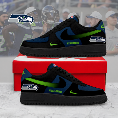 ELITE EDITION - NEW CUSTOMIZED NFL06 SSH SEATTLE SEAHAWKS AF1 SNEAKERS