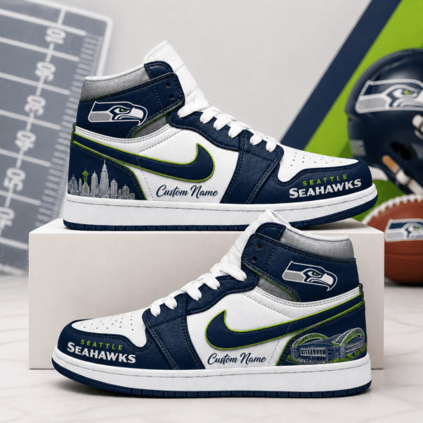 [SPECIAL OFFER] NEW CUSTOMIZED NFL06 SSH SEATTLE SEAHAWKS AIR JORDAN 1