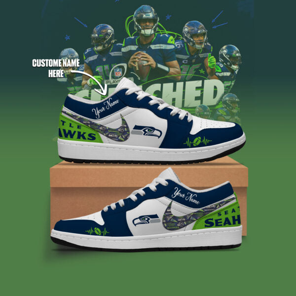 [SPECIAL OFFER] NEW CUSTOMIZED NFL06 SSH SEATTLE SEAHAWKS AIR JORDAN LOW SHOES
