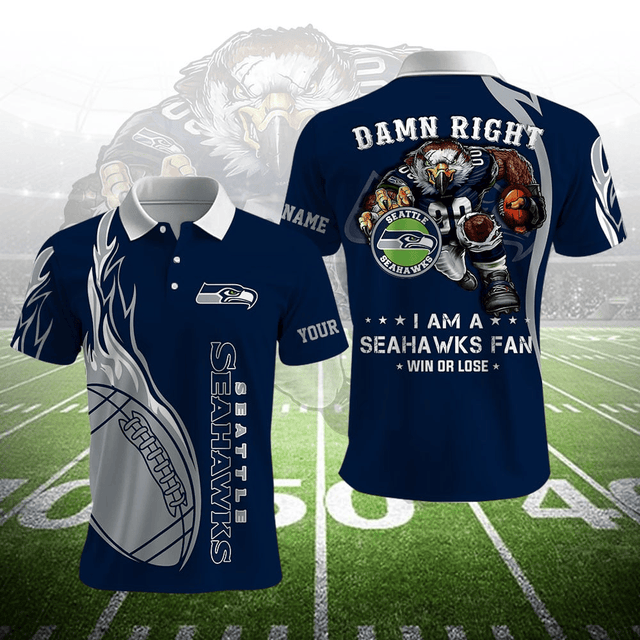 LIMITED EDITION - NEW CUSTOMIZED NFL06 SSH SEATTLE SEAHAWKS UNISEX T-SHIRT, POLO, HOODIE & JACKETS