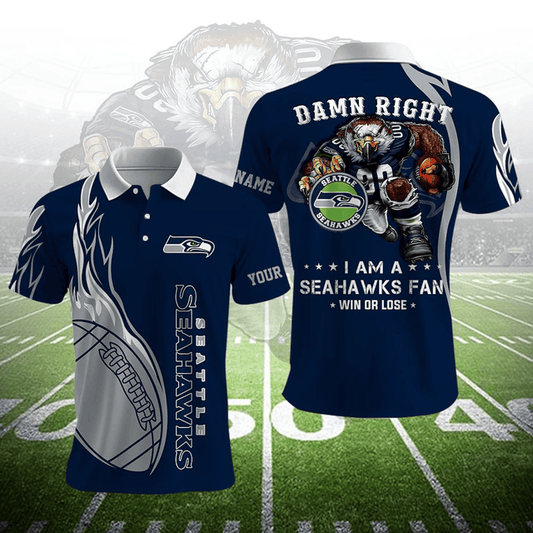 LIMITED EDITION - NEW CUSTOMIZED NFL06 SSH SEATTLE SEAHAWKS UNISEX T-SHIRT, POLO, HOODIE & JACKETS