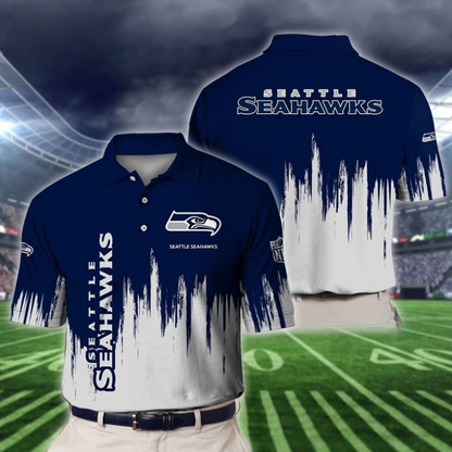 LIMITED EDITION - NEW CUSTOMIZED NFL06 SSH SEATTLE SEAHAWKS POLO SHIRT
