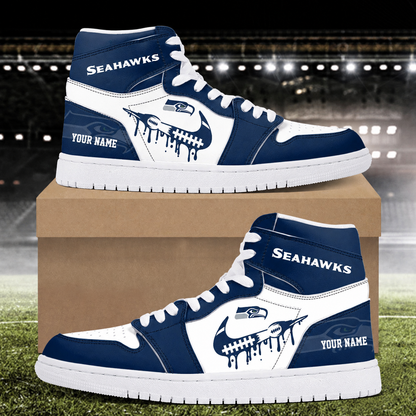 LIMITED EDITION - NEW CUSTOMIZED NFL06 SSH SEATTLE SEAHAWKS AIR JORDAN SNEAKERS