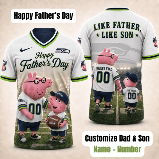 [FATHER'S DAY] NEW CUSTOMIZED NFL06 SSH SEATTLE SEAHAWKS FOOTBALL JERSEY