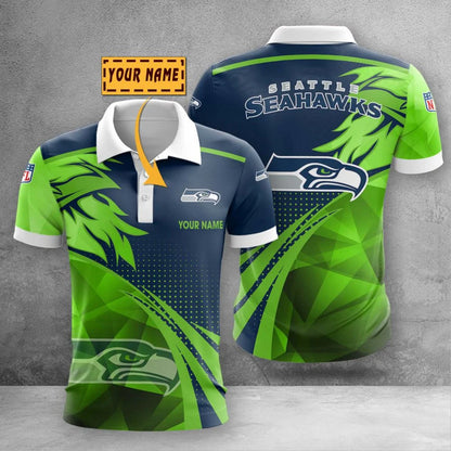 LIMITED EDITION - NEW CUSTOMIZED NFL06 SSH SEATTLE SEAHAWKS POLO SHIRT