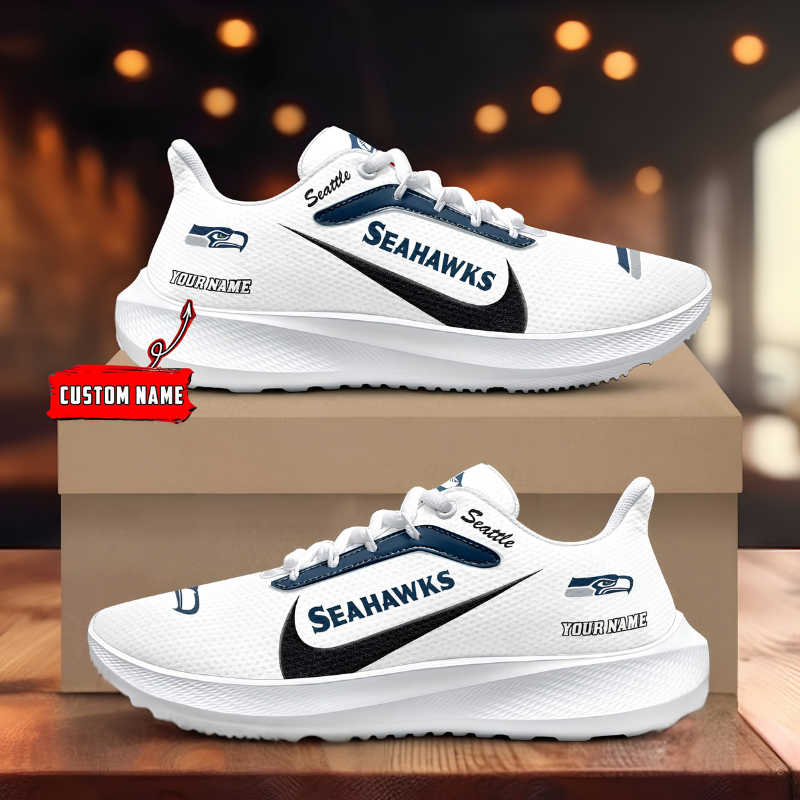 [SPECIAL OFFER] NEW CUSTOMIZED NFL06 SSH SEATTLE SEAHAWKS ROAD RUNNING SHOES