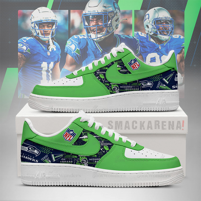 LIMITED EDITION - NEW CUSTOMIZED NFL06 SSH SE SEAHAWKS AF1 SNEAKERS