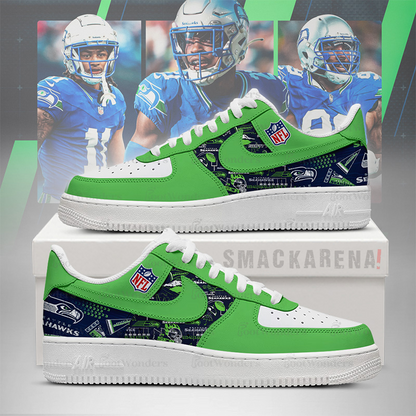 LIMITED EDITION - NEW CUSTOMIZED NFL06 SSH SE SEAHAWKS AF1 SNEAKERS