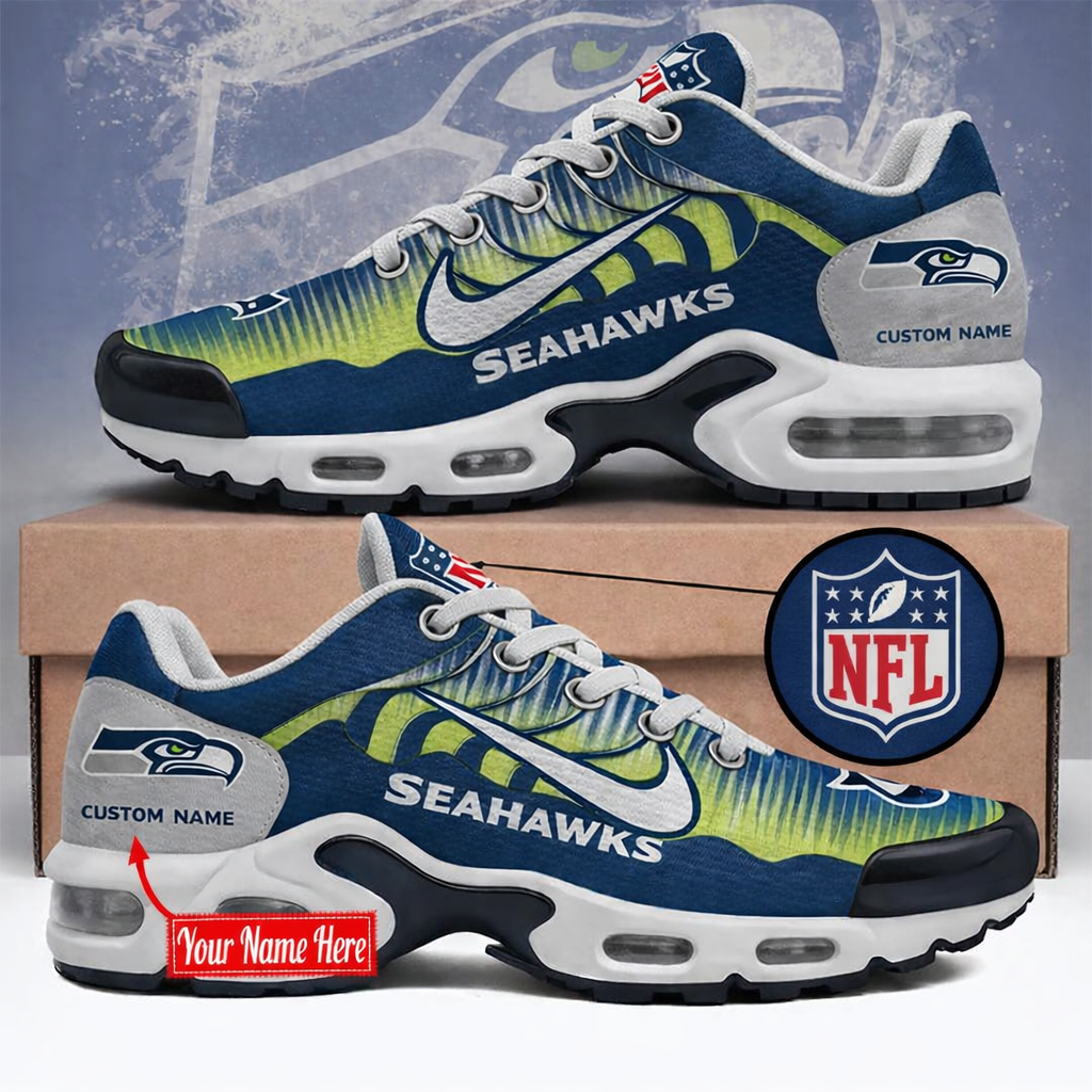 LIMITED EDITION - NEW CUSTOMIZED NFL06 SSH SEATTLE SEAHAWKS UNISEX AIR MAX PLUS SNEAKERS