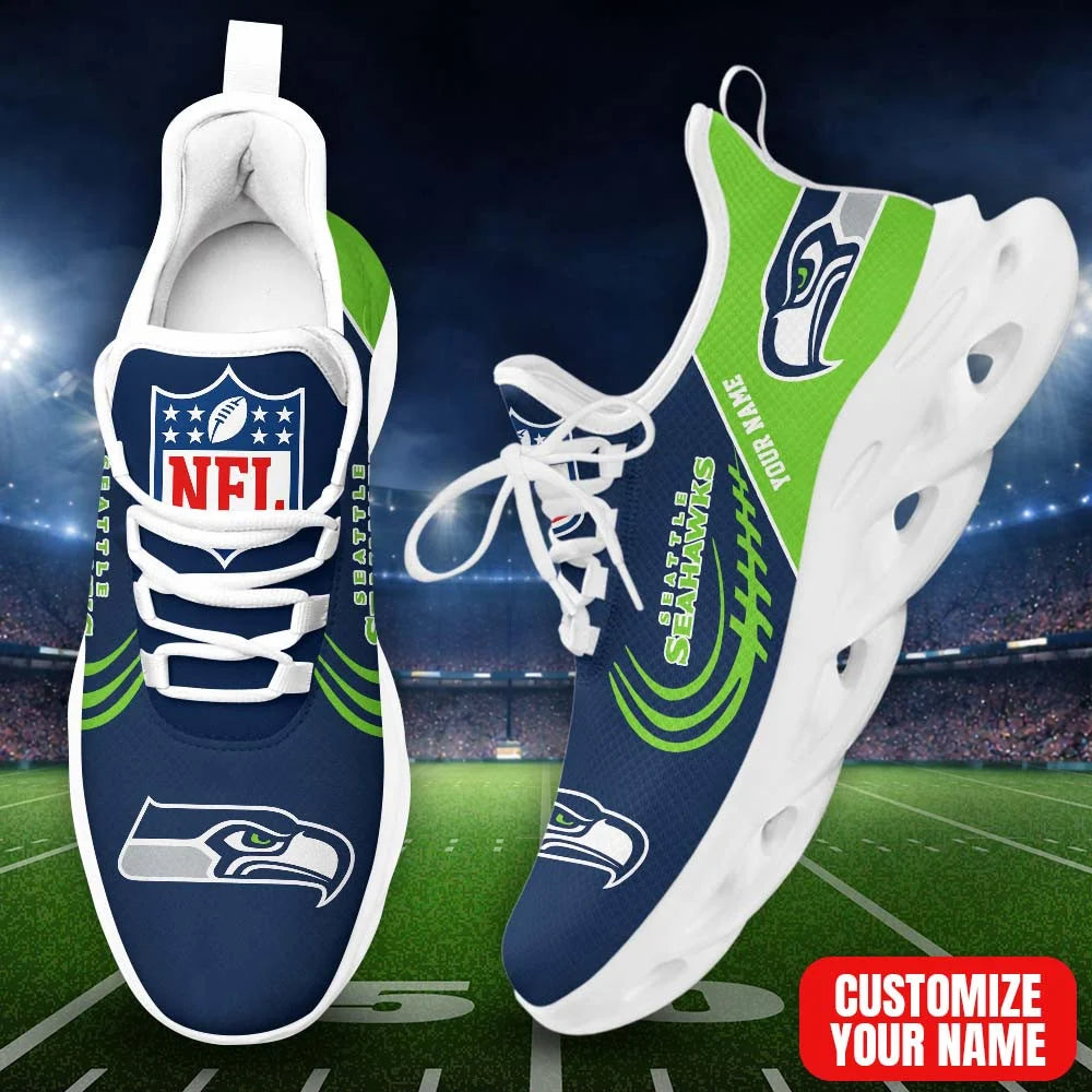 LIMITED EDITION - NEW CUSTOMIZED NFL06 SSH SE SEAHAWKS PREMIUM CLUNKY SNEAKERS