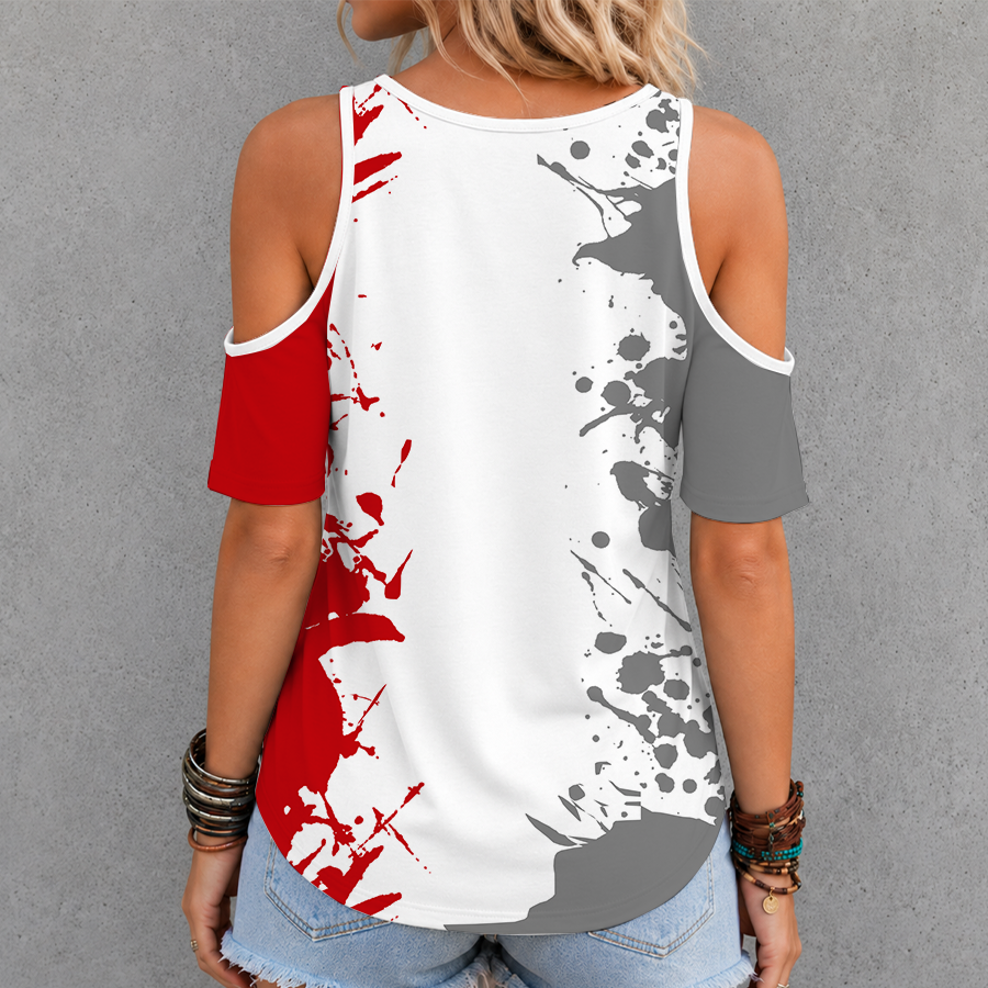 [FAN FAVORITE] NEW CUSTOMIZED NCAA MFF06 WSB WISCONSIN BADGERS CRISS CROSS V-NECK TOP