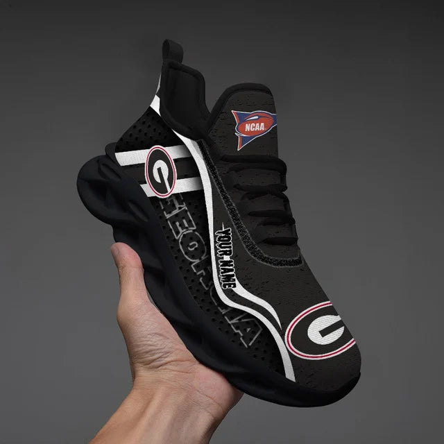 EXCLUSIVE EDITION - NEW CUSTOMIZED NCAA FBS06 GEB GEORGIA BULLDOGS CLUNKY SNEAKERS
