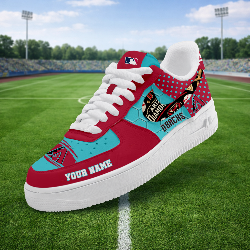 LIMITED EDITION - NEW CUSTOMIZED MLB07 ADS ARIZONA DIAMONDBACKS AF1 SNEAKERS