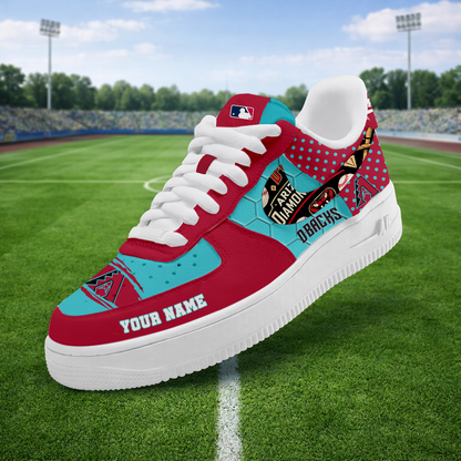 LIMITED EDITION - NEW CUSTOMIZED MLB07 ADS ARIZONA DIAMONDBACKS AF1 SNEAKERS