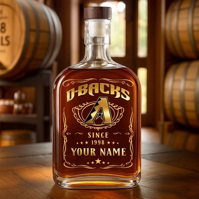 LIMITED EDITION - NEW CUSTOMIZED MLB07 ADS ARIZONA DIAMONDBACKS LUXURY WHISKEY BOTTLE 450ML