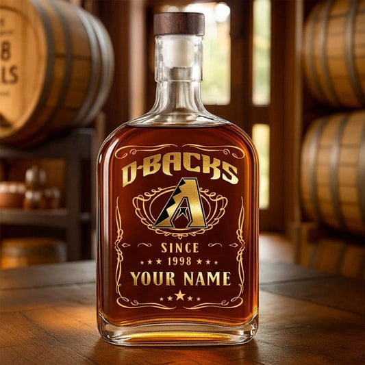 LIMITED EDITION - NEW CUSTOMIZED MLB07 ADS ARIZONA DIAMONDBACKS LUXURY WHISKEY BOTTLE 450ML