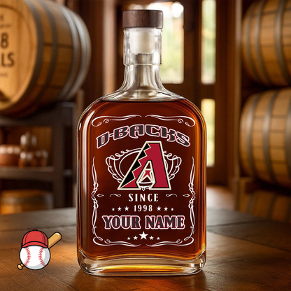 LIMITED EDITION - NEW CUSTOMIZED MLB07 ADS ARIZONA DIAMONDBACKS LUXURY WHISKEY BOTTLE 450ML