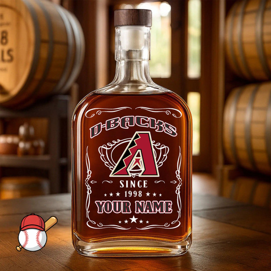LIMITED EDITION - NEW CUSTOMIZED MLB07 ADS ARIZONA DIAMONDBACKS LUXURY WHISKEY BOTTLE 450ML