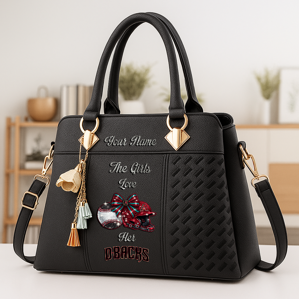 LIMITED EDITION - NEW CUSTOMIZED MLB07 ADS ARIZONA DIAMONDBACKS ZIP HANDBAG MULTICOLOR