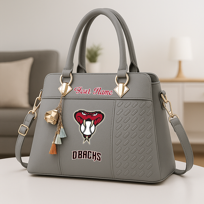 LIMITED EDITION - NEW CUSTOMIZED MLB07 ADS ARIZONA DIAMONDBACKS ZIP HANDBAG MULTICOLOR