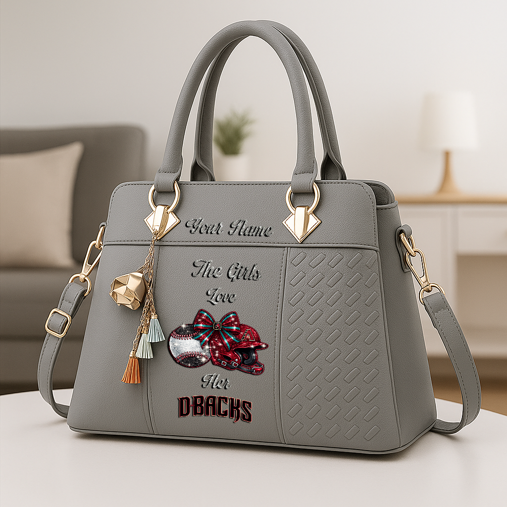 LIMITED EDITION - NEW CUSTOMIZED MLB07 ADS ARIZONA DIAMONDBACKS ZIP HANDBAG MULTICOLOR