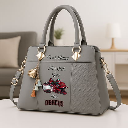 LIMITED EDITION - NEW CUSTOMIZED MLB07 ADS ARIZONA DIAMONDBACKS ZIP HANDBAG MULTICOLOR