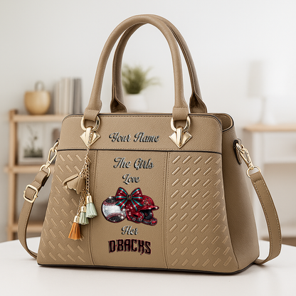 LIMITED EDITION - NEW CUSTOMIZED MLB07 ADS ARIZONA DIAMONDBACKS ZIP HANDBAG MULTICOLOR