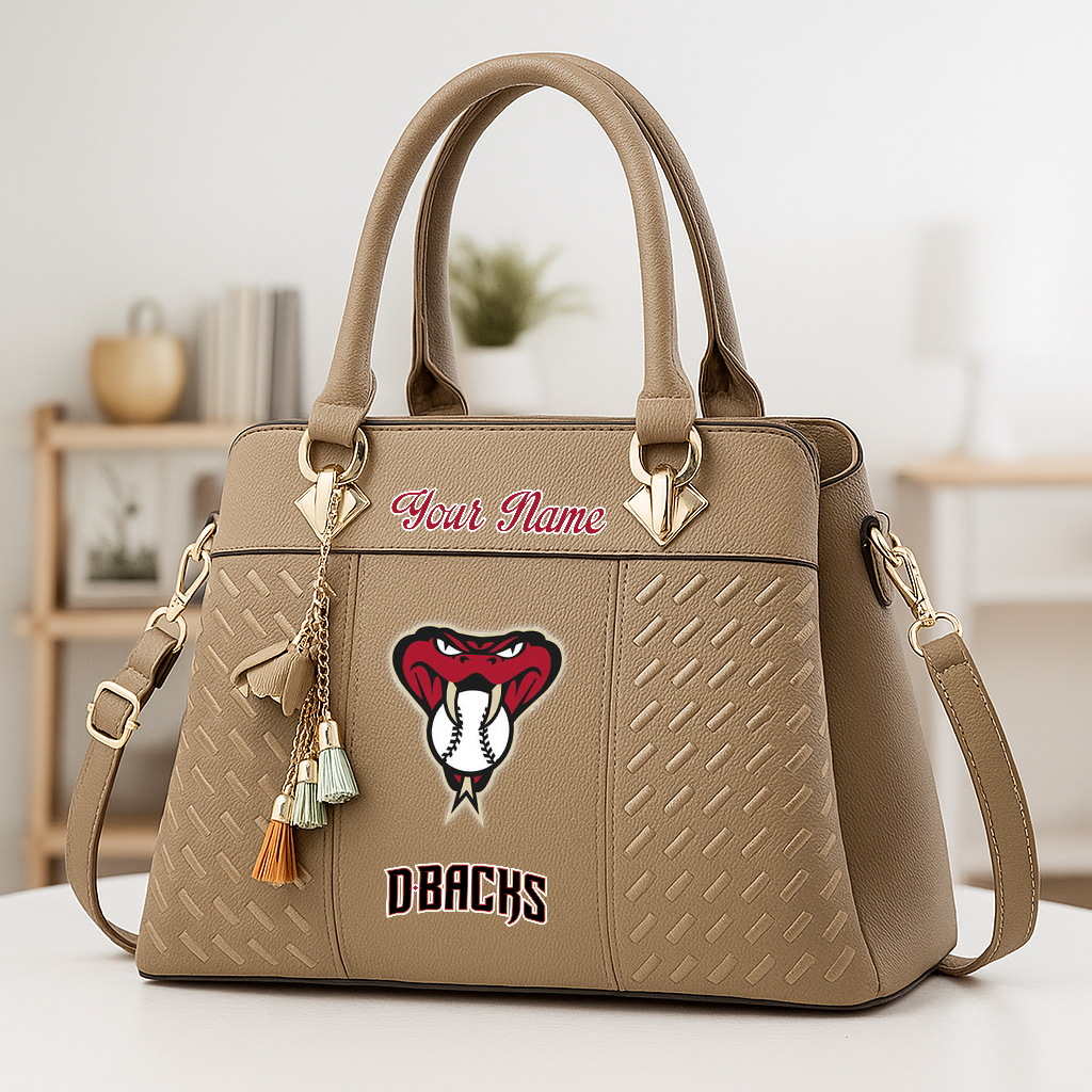 LIMITED EDITION - NEW CUSTOMIZED MLB07 ADS ARIZONA DIAMONDBACKS ZIP HANDBAG MULTICOLOR