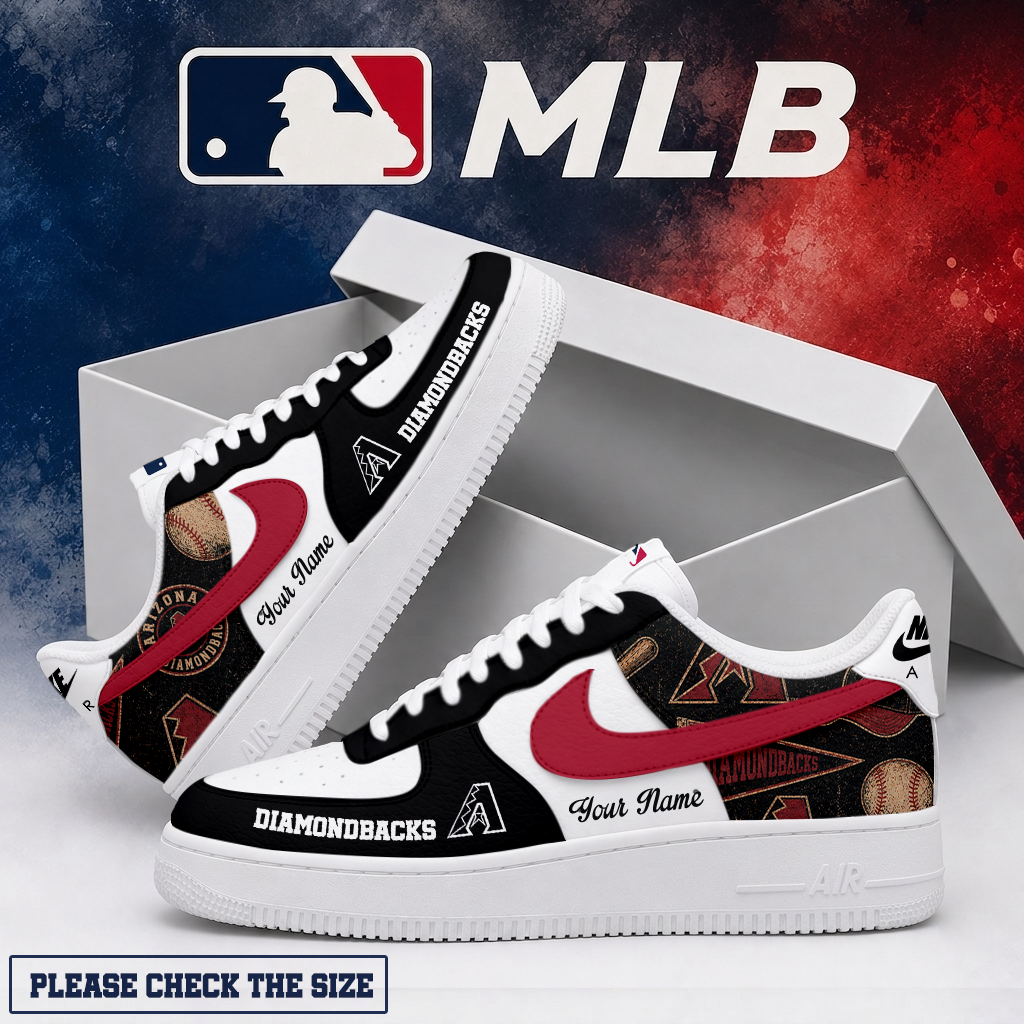 LIMITED EDITION - NEW CUSTOMIZED MLB07 ADS ARIZONA DIAMONDBACKS AF1 SHOES
