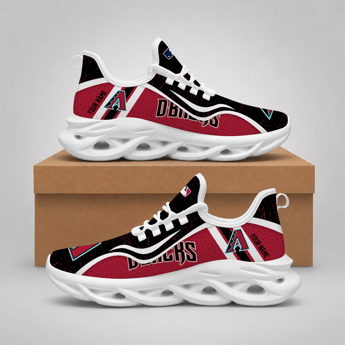 ELITE EDITION - NEW CUSTOMIZED MLB07 ADS ARIZONA DIAMONDBACKS MAX SOUL SHOES