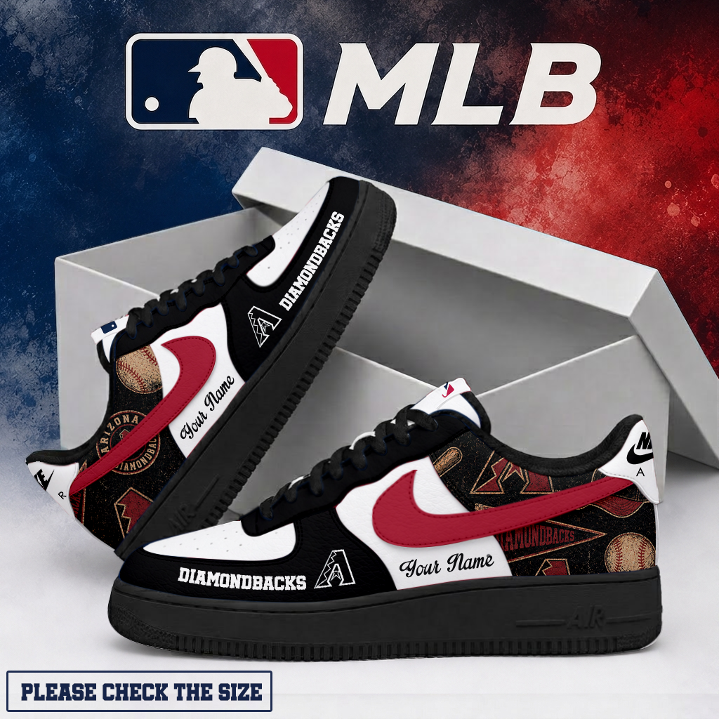 LIMITED EDITION - NEW CUSTOMIZED MLB07 ADS ARIZONA DIAMONDBACKS AF1 SHOES