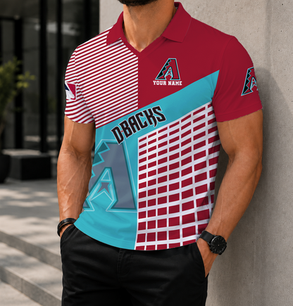 LIMITED EDITION - NEW CUSTOMIZED MLB07 ADS ARIZONA DIAMONDBACKS POLO SHIRT