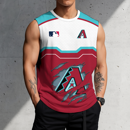 LIMITED EDITION - NEW CUSTOMIZED MLB07 ADS ARIZONA DIAMONDBACKS MEN'S GYM SHIRT