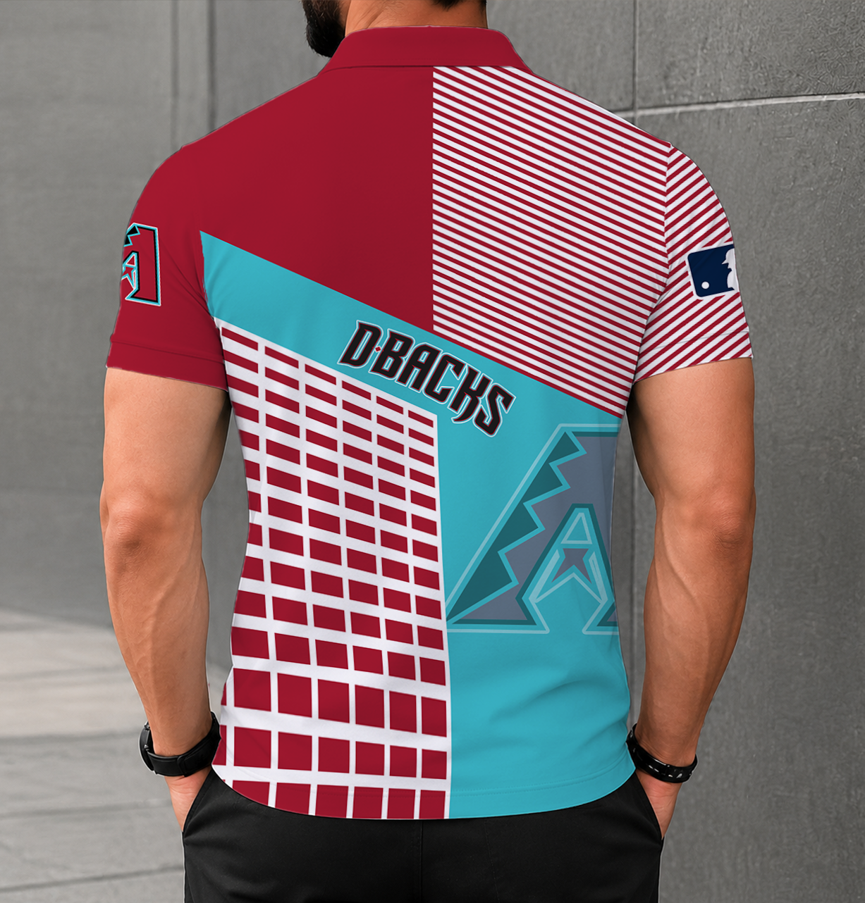 LIMITED EDITION - NEW CUSTOMIZED MLB07 ADS ARIZONA DIAMONDBACKS POLO SHIRT